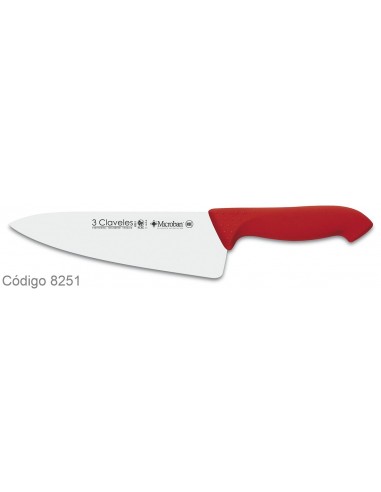 Cuchillo Cocinero De 20 Cm Proflex Rojo